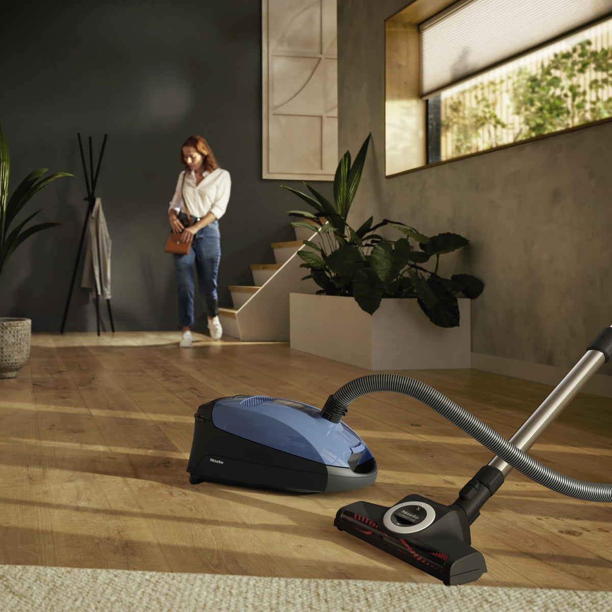 Miele Classic C1 Turbo Team Bagged Canister Vacuum, Tech Blue - Portable, Household - 5 Year Warranty - 41BAN044USA