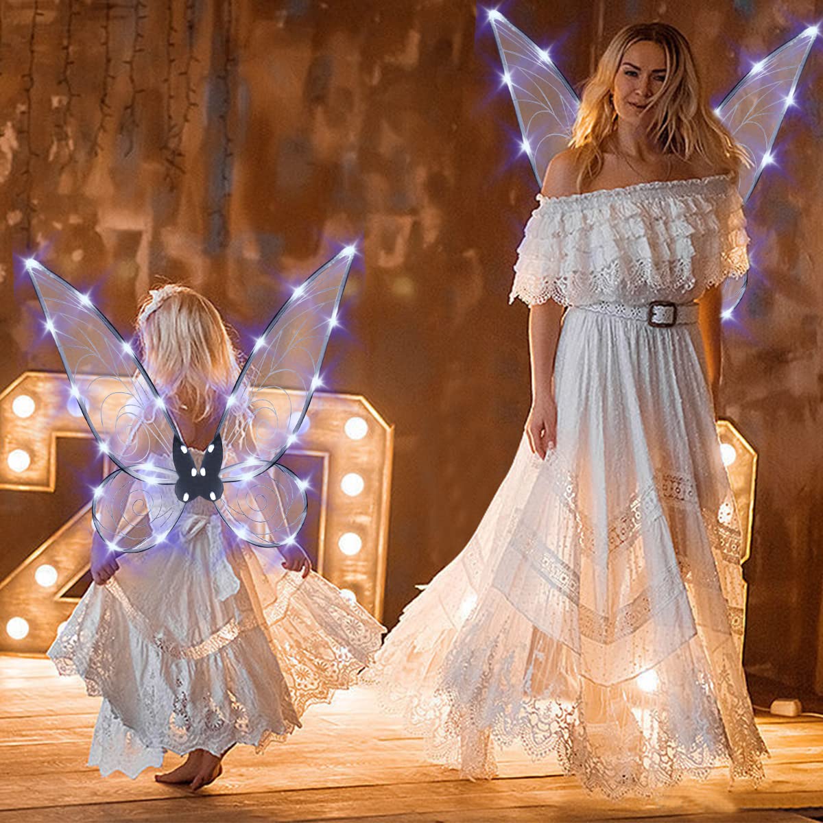 Light up Fairy Wings for Adults,LED Butterfly Wings for Girls Women,Halloween Costume, Christmas Gift for Kids đ All In One Marketplace Canada