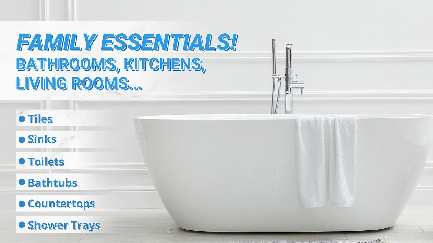 Bathtub Repair Kit 140g (Color Match), TUFINEIN Porcelain Repair Kit for Fiberglass, Enamel, Ceramic, Acrylic Repair and Fix Chips, Cracks, Scratches, Holes on Tub/Tile/Sink/Shower Tray/Shower - Available at All In One Marketplace Canada
