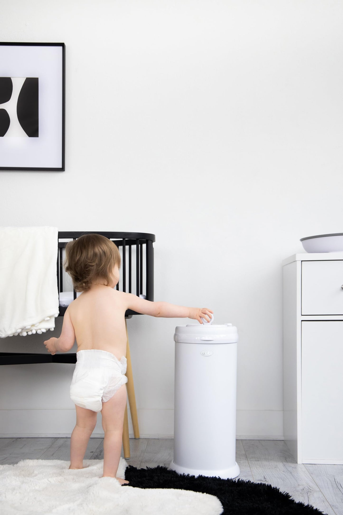 Ubbi Stainless Steel Diaper Pail, Odor Locking, No Special Bag Required, Award-Winning, Registry Must-Have, Matte White 🍁 All In One Marketplace Canada