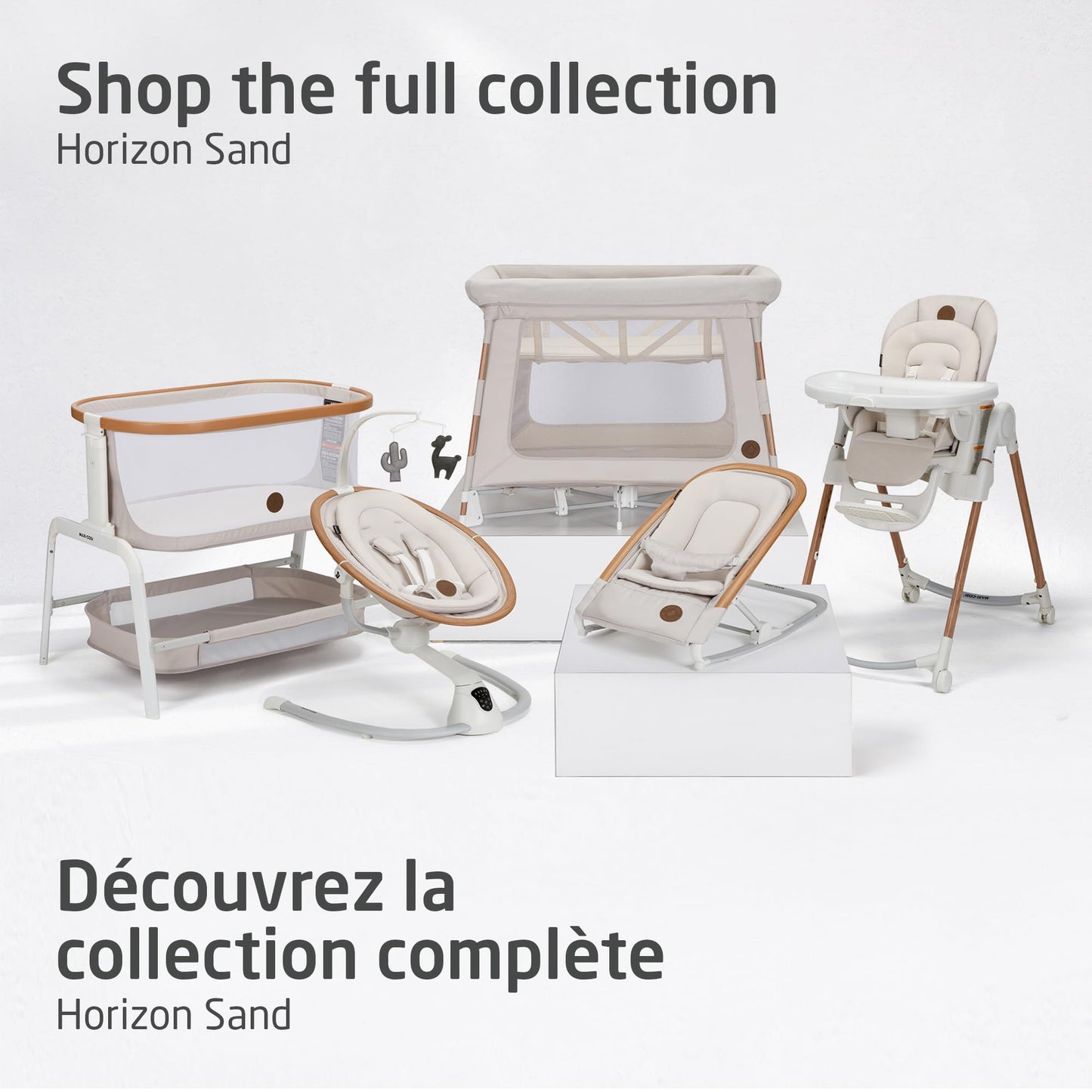 Maxi-Cosi Moa 8-in-1 High Chair, removable kitchen booster, converts to stool, table and chair, easy to clean, Horizon Sand Maxi-Cosi