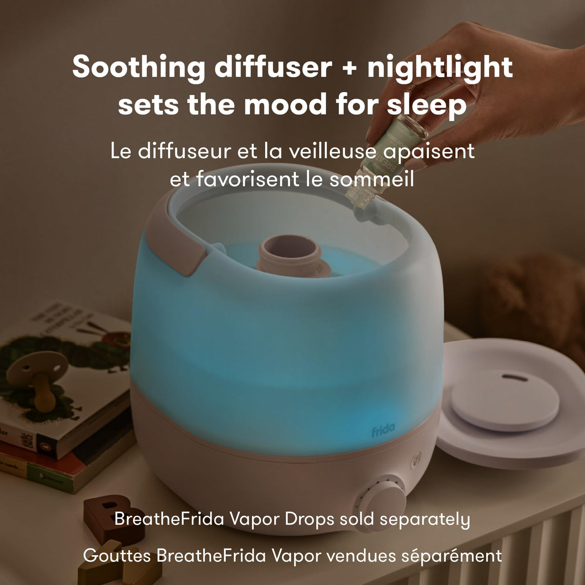 Frida Baby 3-in-1 Cool Mist Top-Fill Humidifier for Large Rooms