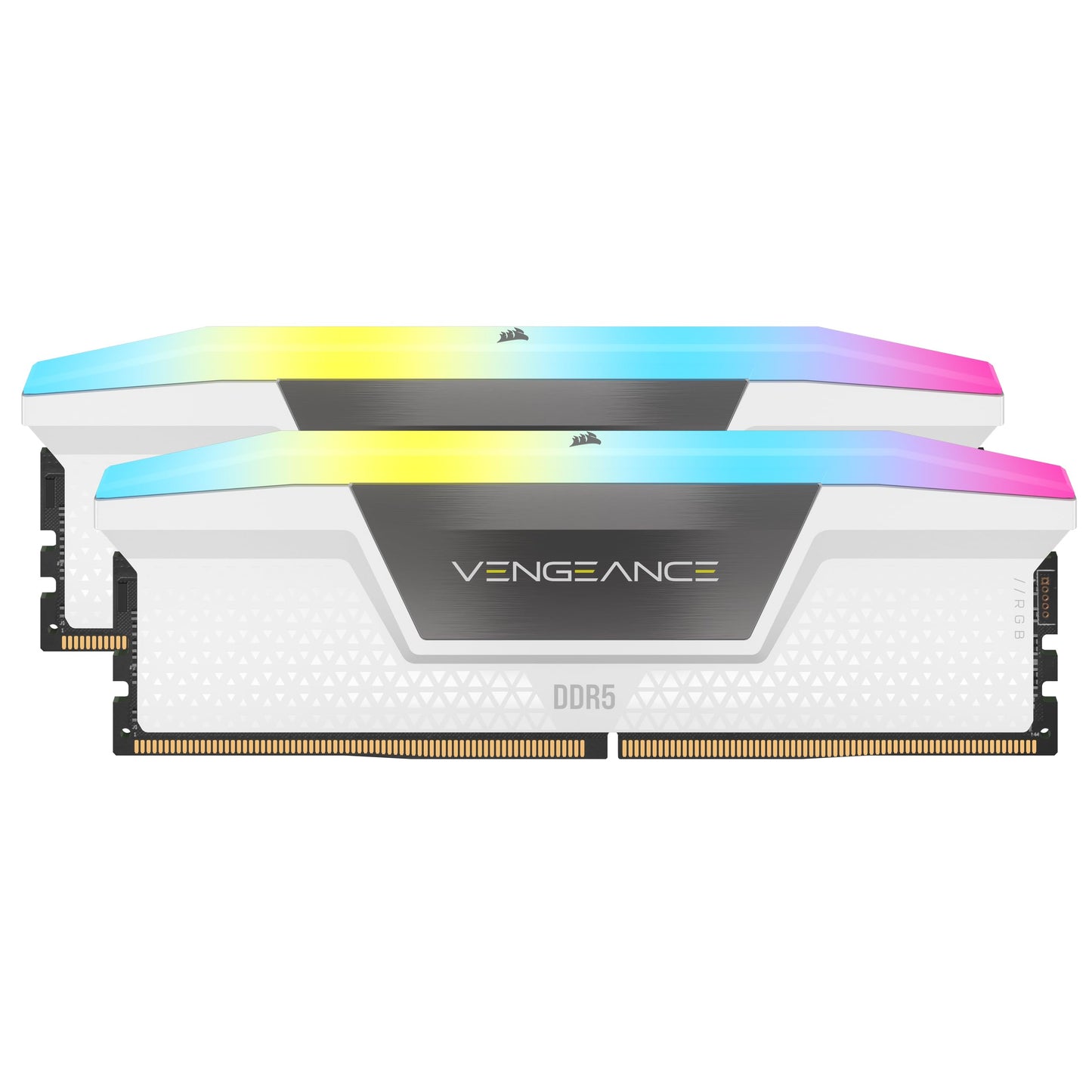 CORSAIR Vengeance RGB DDR5 RAM 32GB (2x16GB) Up to 6000MHz CL36-44-44-96 1.4V AMD EXPO & Intel XMP 3.0 Desktop Computer Memory - White (CMH32GX5M2E6000Z36W) Corsair