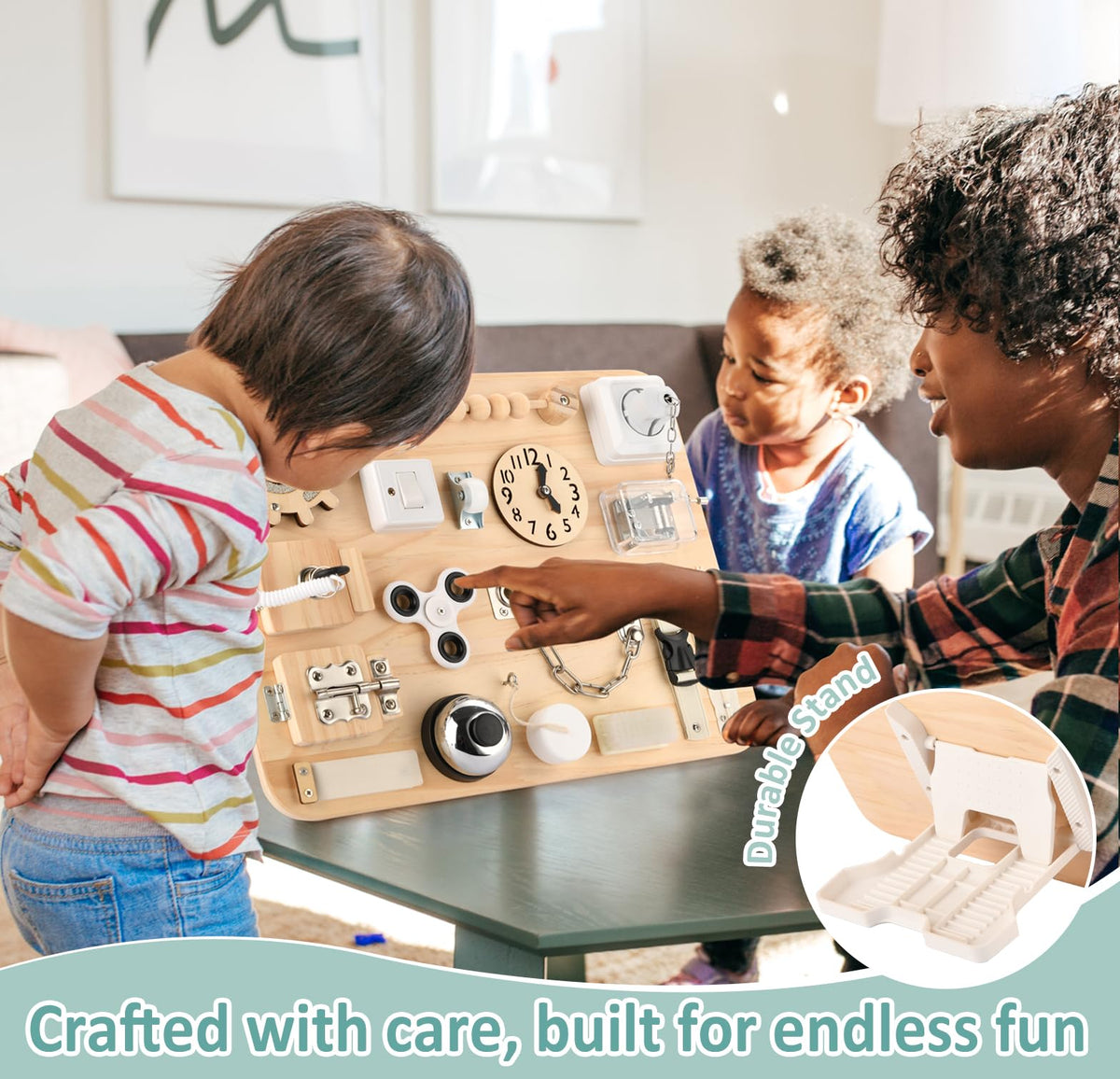 Potatomato Montessori Large Busy Board, Wooden Sensory Toys for Children 🍁 All In One Marketplace Canada