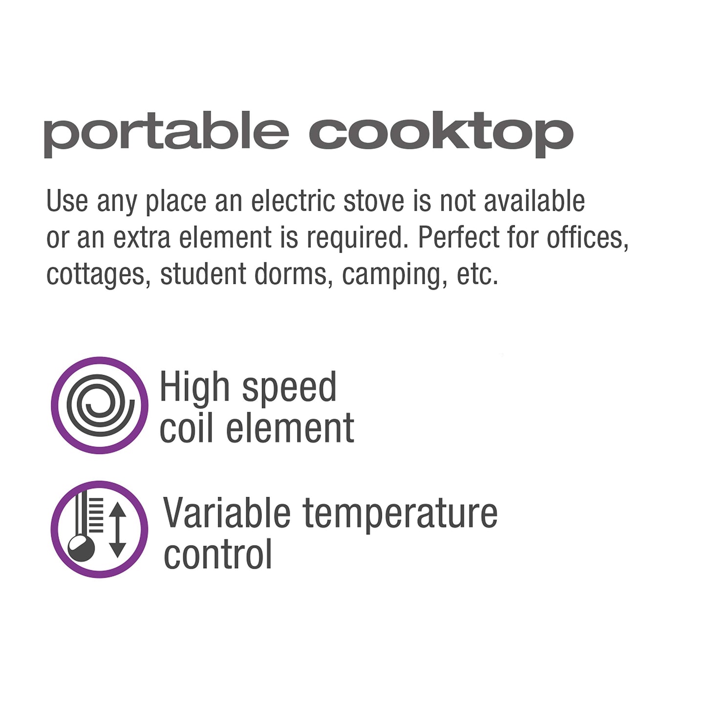 Salton Single Coil Portable Electric Cooktop | 1000 Watts | Lightweight & Compact | Variable Temperature Control | Perfect for Dorms, Offices, Camping | Black | 100% Canadian-owned & operated - Available at All In One Marketplace Canada