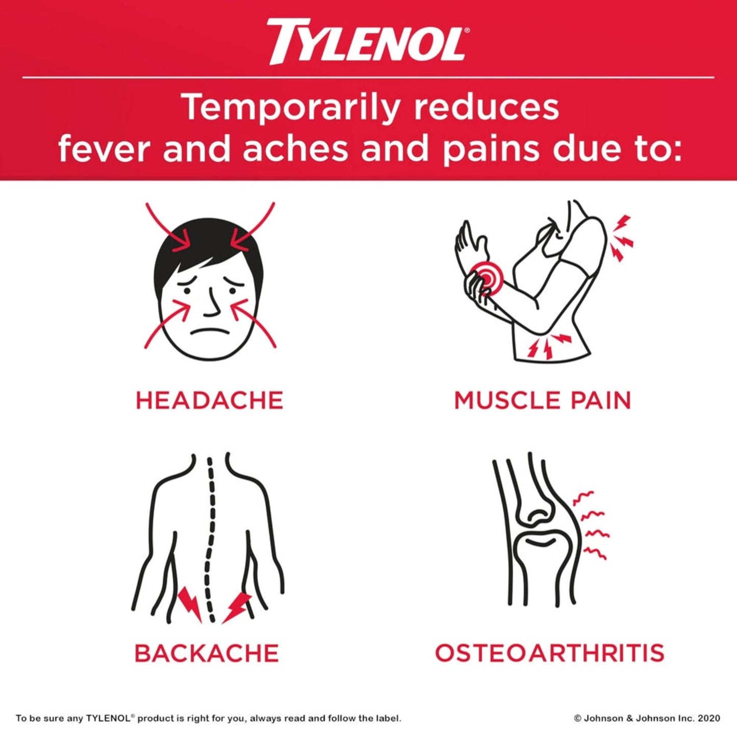 Tylenol Ultra Relief for Headache and Migraine Pain Relief, 500 mg Acetaminophen, 120 Tablets - Available at All In One Marketplace Canada