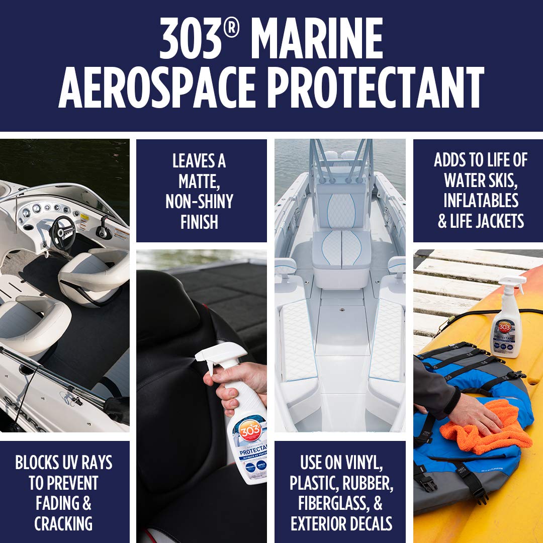 303 Marine Aerospace Protectant - Provides Superior UV Protection, Repels Dust, Dirt, and Staining, Dries to A Smooth, Matte Finish, Restores and Maintains A Like-New Appearance, 32oz (30306) 946 ml (Pack of 1) 303
