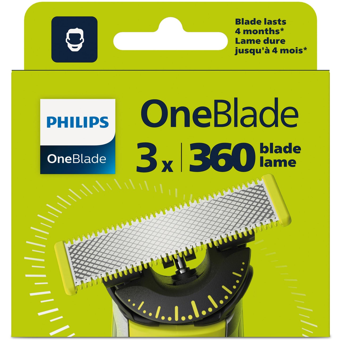 Philips OneBlade 360 flex blade, 3 pack