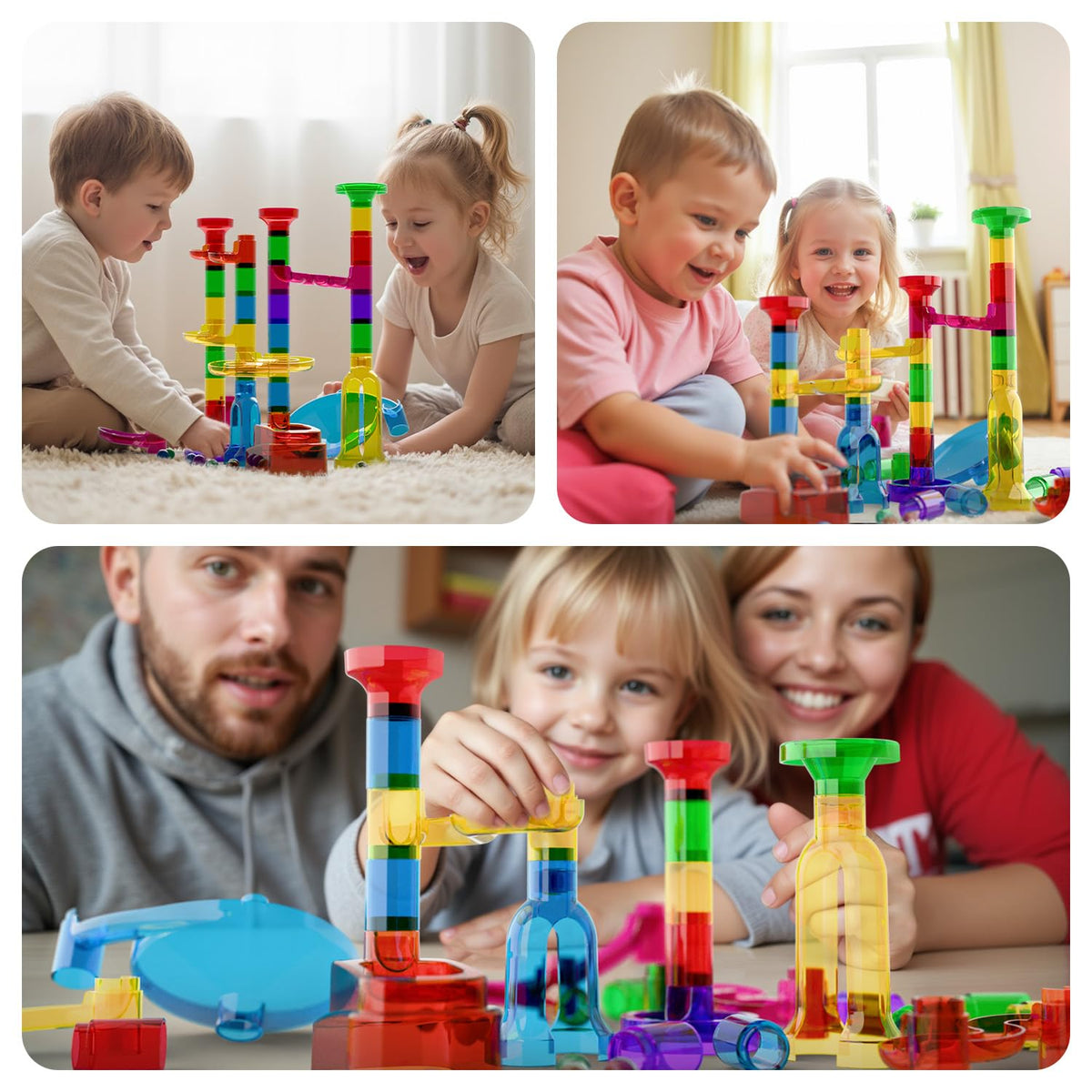 Marble Run, 109 Pcs Marble Maze Race Building Blocks Toy Game & STEM Learning Toys Christmas Birthday Gift for Kids Aged 3-12 🍁 All In One Marketplace Canada