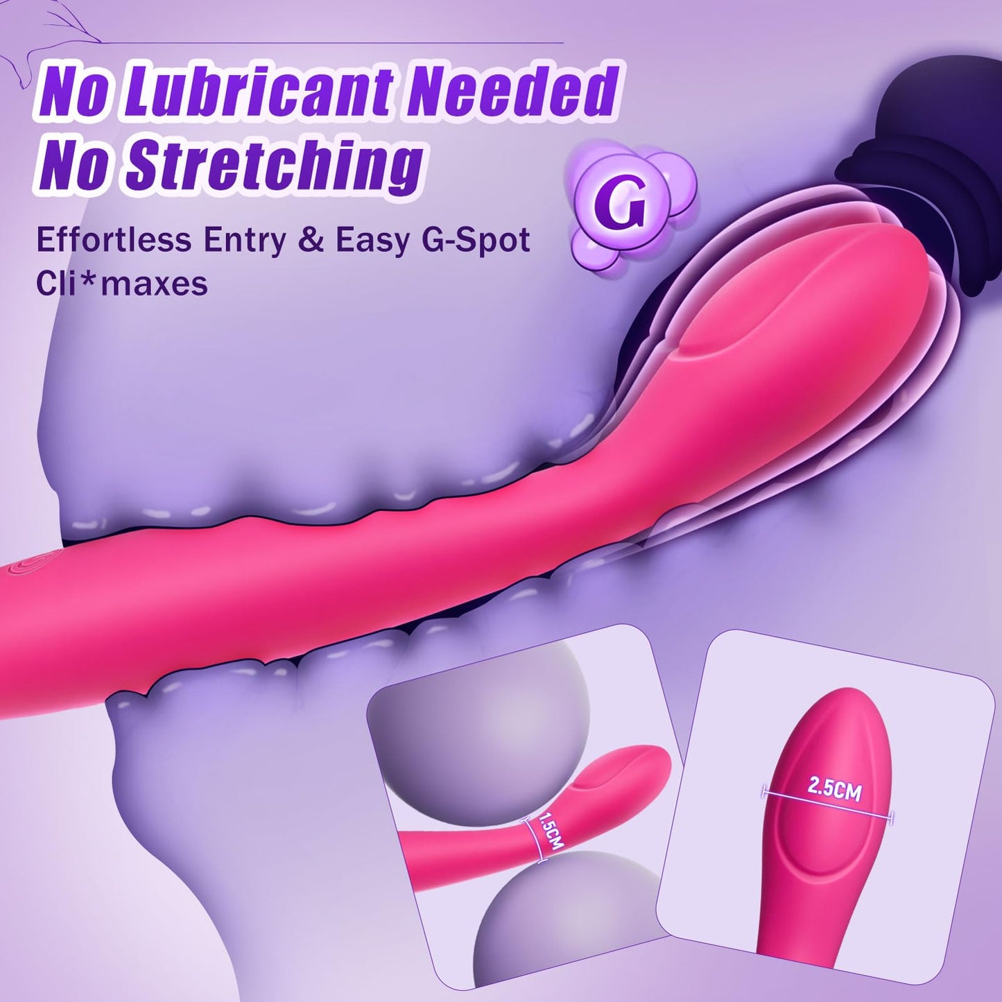Vibrator Dildo Sex Toys for Women for Clitoral Nipple Anus Stimulation