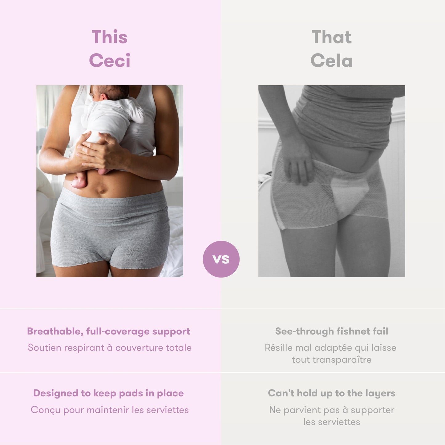 Frida Mom Women's Postpartum Underwear, Disposable Boyshort Underwear, Seamless with Stretchy Support, Postpartum Essentials, Size Petite (Waist 58–86 cm Stretched), 8 Count, Feminine Care, Grey 🍁 All In One Marketplace Canada