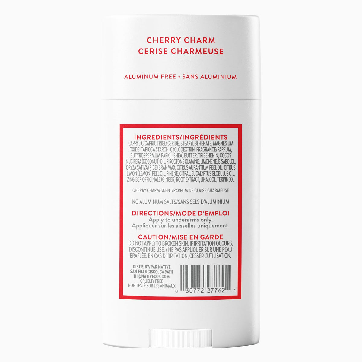 Native Aluminum-Free Deodorant, 72-Hour Protection, Cherry Charm, 75 g