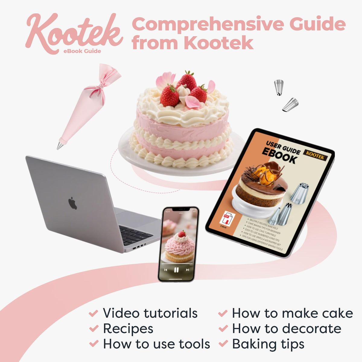 Kootek 158 Cake Decorating Kit Baking Supplies Tools for Beginners & Pros 🍁 All In One Marketplace Canada