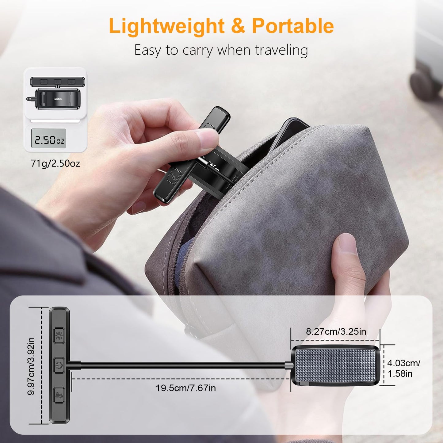 Gritin 19 LED Rechargeable Book Light for Reading in Bed
