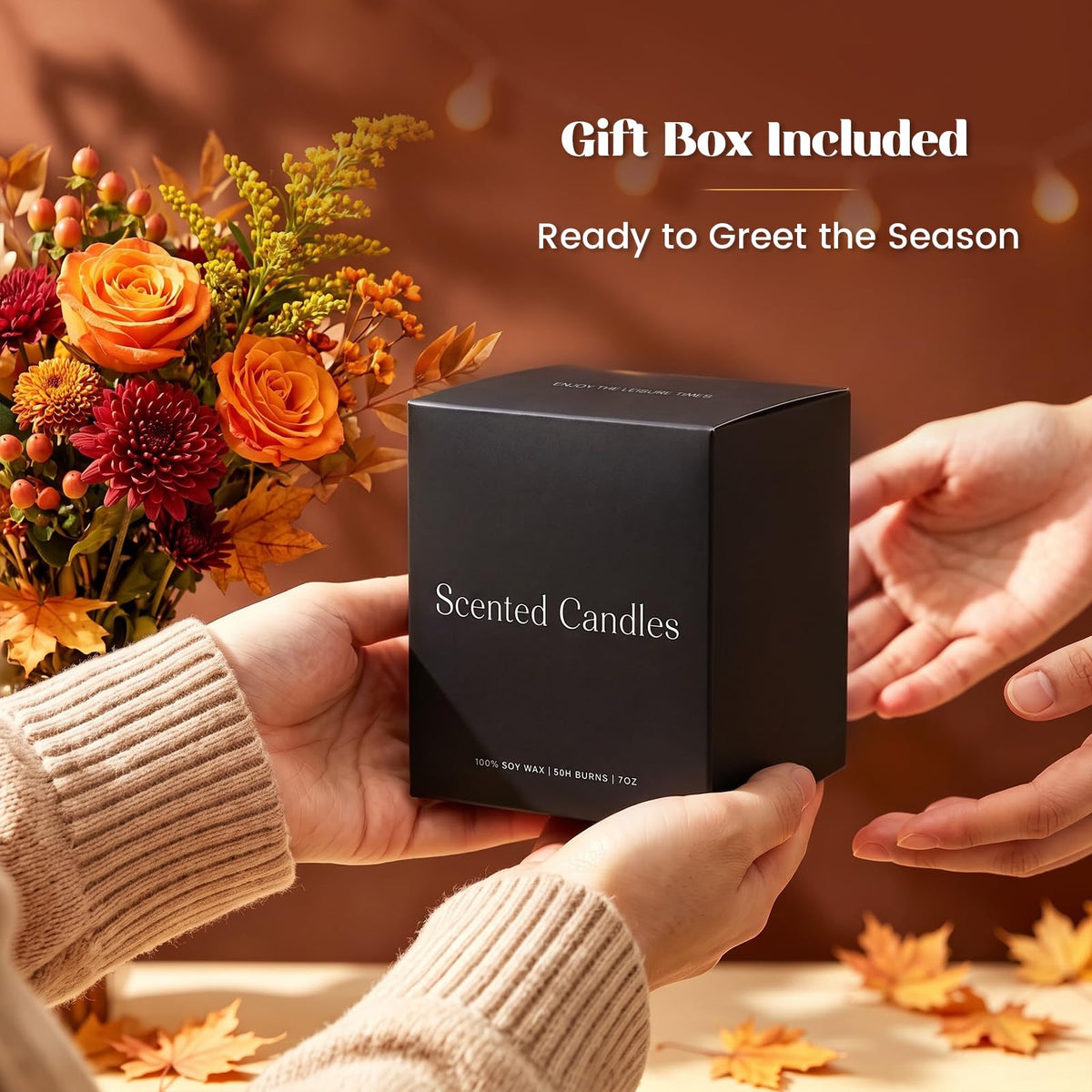 Auelife Fall Candle, Vanilla Pumpkin Scented for Home, Soy Wax 🍁 All In One Marketplace Canada