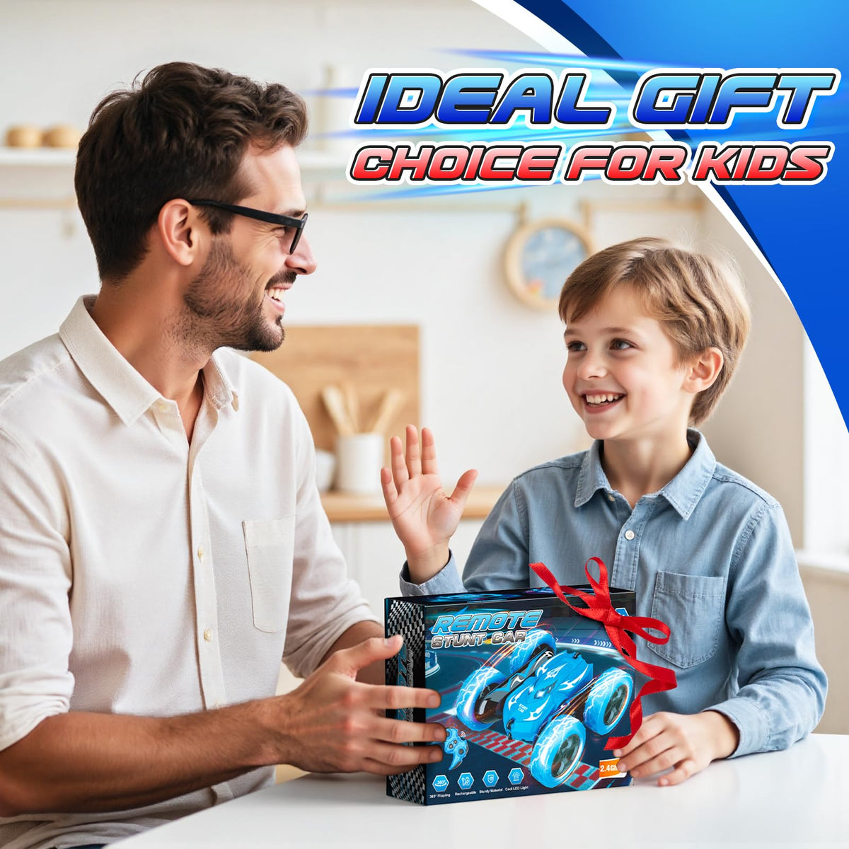 2.4GHz RC Car Toys for Boys 3-9, vicia 4WD Stunt Car with Double-Sided 360°Rotating Remote Control Cars for Kids Car Toys for 3 4 5 6 7 8 9 10 12 Year Old Boy Gifts Birthday Christmas 🍁 All In One Marketplace Canada