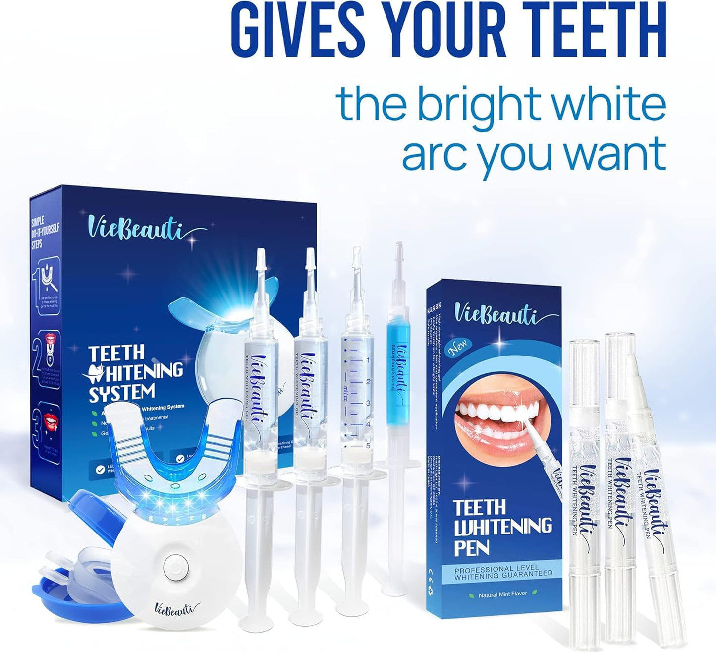 VieBeauti Teeth Whitening Pen Gel: 30+ Uses - Teeth whitening Gel with Professional Formulation and Ingredients, No Sensitivity, Travel-Friendly, Beautiful White Smile Mint - Available at All In One Marketplace Canada