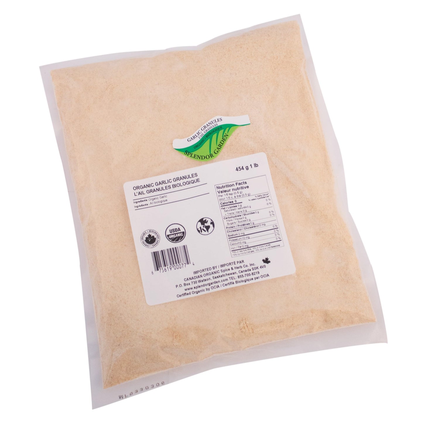 Splendor Garden Organic Garlic Granules - 454 g 🍁 All In One Marketplace Canada Splendor Garden