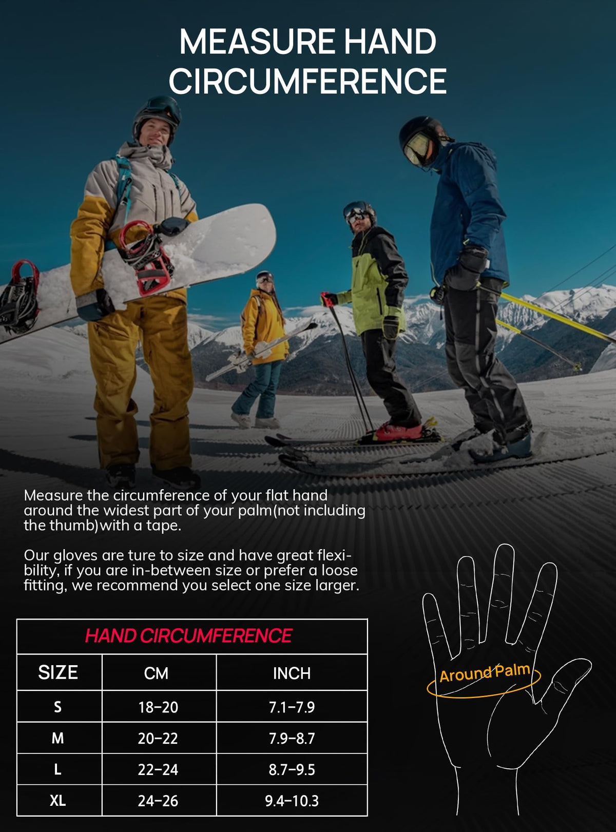 TRENDOUX Winter Gloves Men Women Cold Weather Ski Thermal Mens Gloves Man with Thermohandz Warming Hot Lining Grip Silicone for Motorcycle Adult Skiing Driving Biking Riding Skating - Black L 🍁 All In One Marketplace Canada