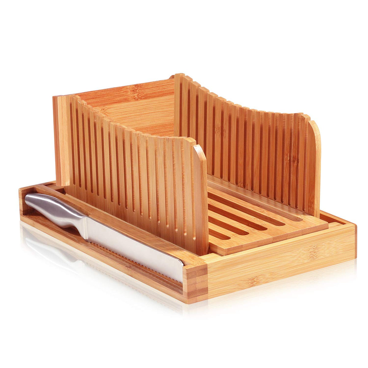 Bambüsi Bread Slicer for Homemade Bread with Knife Sourdough Cutter, Bamboo 🍁 All In One Marketplace Canada