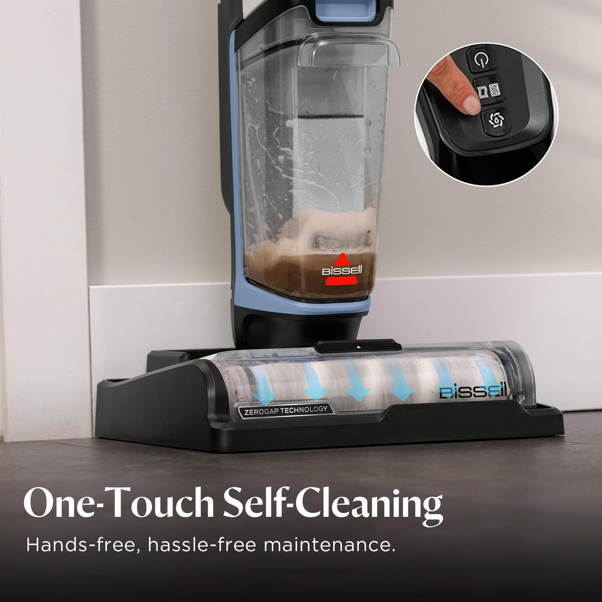 BISSELL CrossWave Edge Floor Cleaner, Wet Dry Vacuum Mop with Zero-Gap Edge Technology & Powerful Suction for Hard Floors and Stain Removal, 4111B