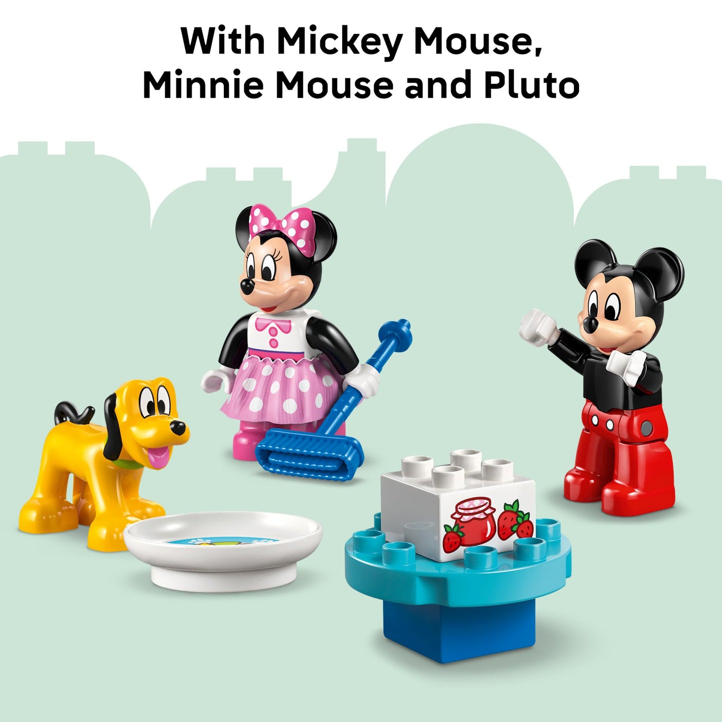 LEGO DUPLO Disney Mickey Mouse Clubhouse with Minnie & Pluto Building Toy - Fine Motor Skill Toy for Toddlers, Ages 2+ - Mickey Mouse Toy for Boys & Girls - Birthday Gift for Kids - 10465 LEGO