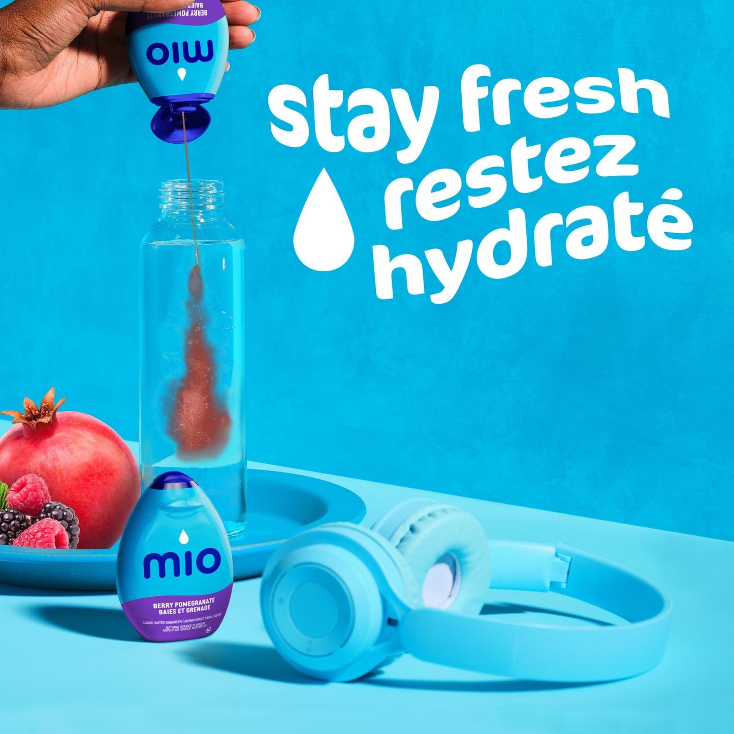 mio Berry Pomegranate Liquid Water Enhancer, 48 mL Bottle (Pack of 12)
