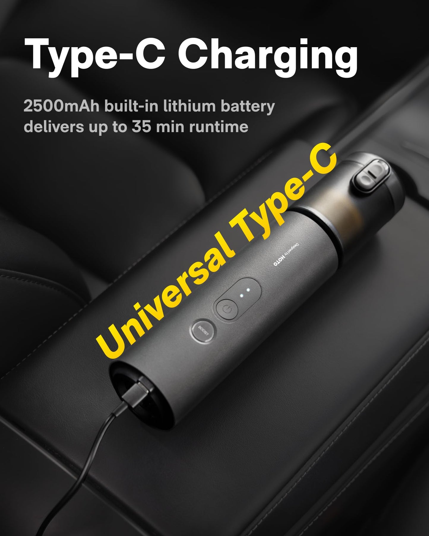 HOTO Handheld Car Vacuum Cleaner Cordless, 4-in-1 Portable Mini Vacuum with 20000Pa Strong Suction, Electric Compressed Air Duster Blower for Car, Desk, Computer, Keyboard, Home, Office Cleaning - Available at All In One Marketplace Canada
