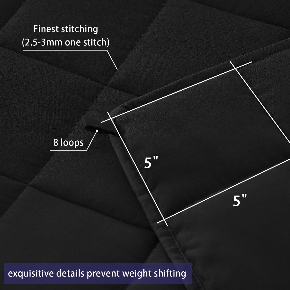 Weighted Blanket for Adults(20lbs,60"×80",Black) Queen Size for 190-210Ibs 🍁 All In One Marketplace Canada