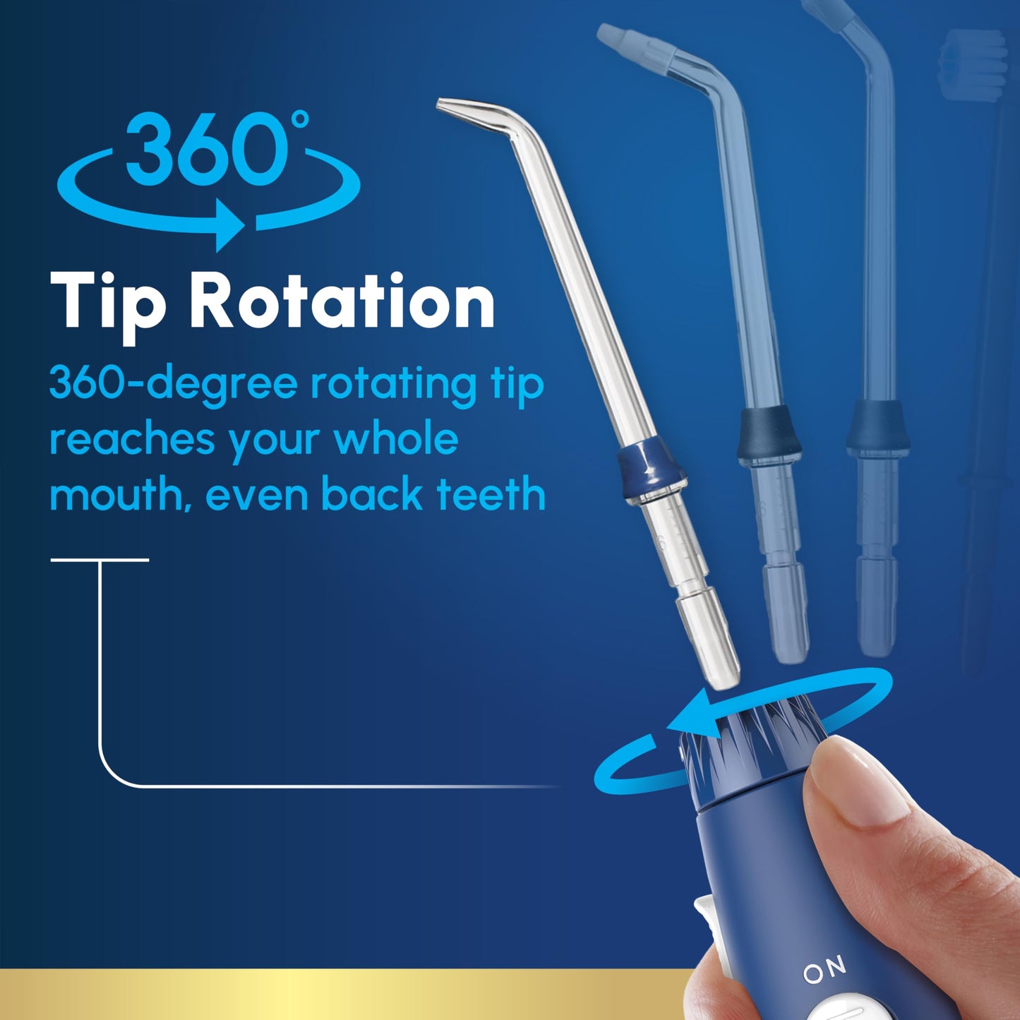 Waterpik Aquarius Water Flosser For Teeth Cleaning, Gums, Braces, Dental Care, Electric Power With 10 Settings, 7 Tips For Multiple Users & Needs, CDA Validated, Blue WP-663, Packaging May Vary Waterpik