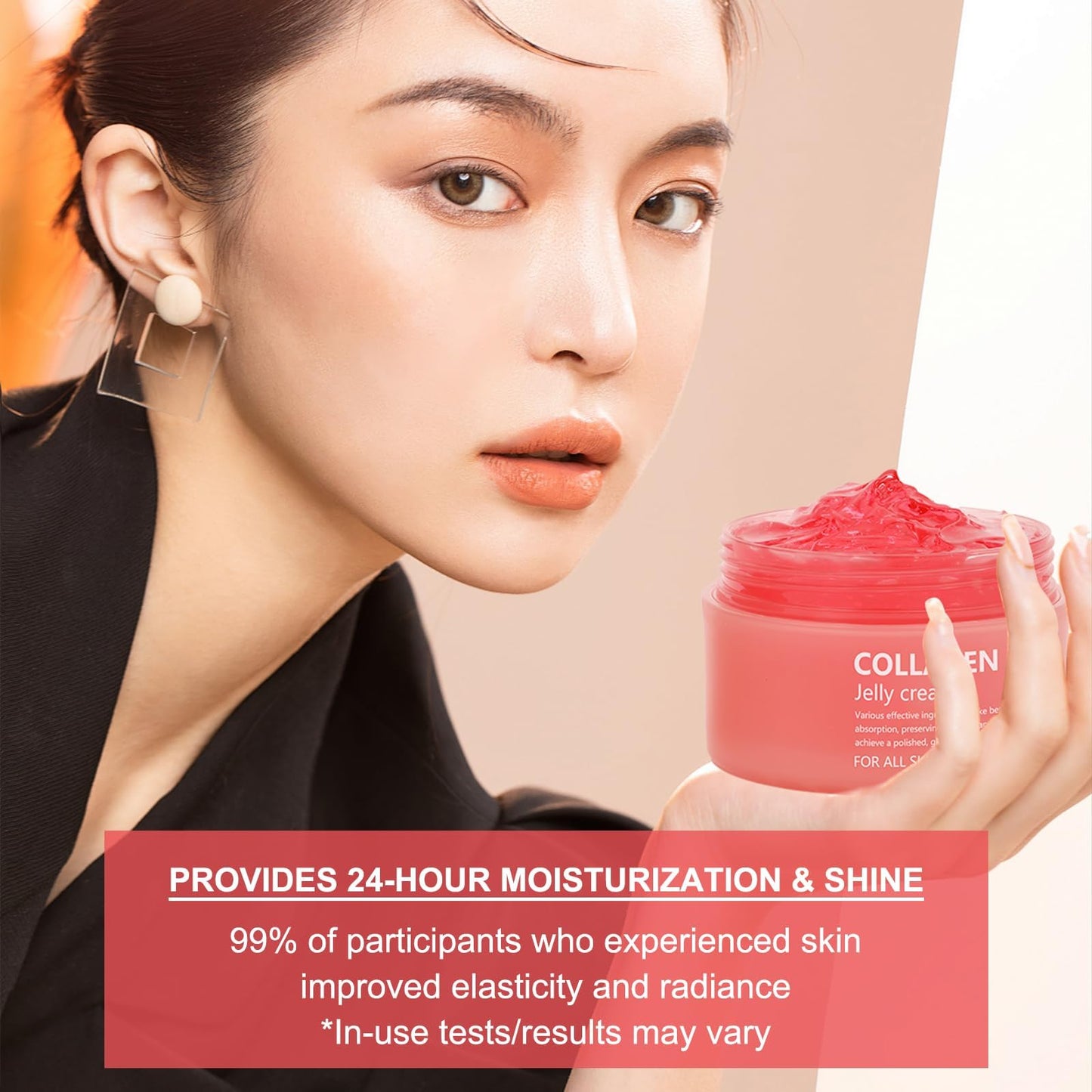 Collagen Jelly Cream - Contains Niacinamide & Freeze Dried Hydrolyzed Collagen -Elasticity & Hydration - Reduce Fine Lines & Dullness - Korean Glass-Shiny Skin Suitable for All Skin Types (3.38 Fl.Oz) - Available at All In One Marketplace Canada