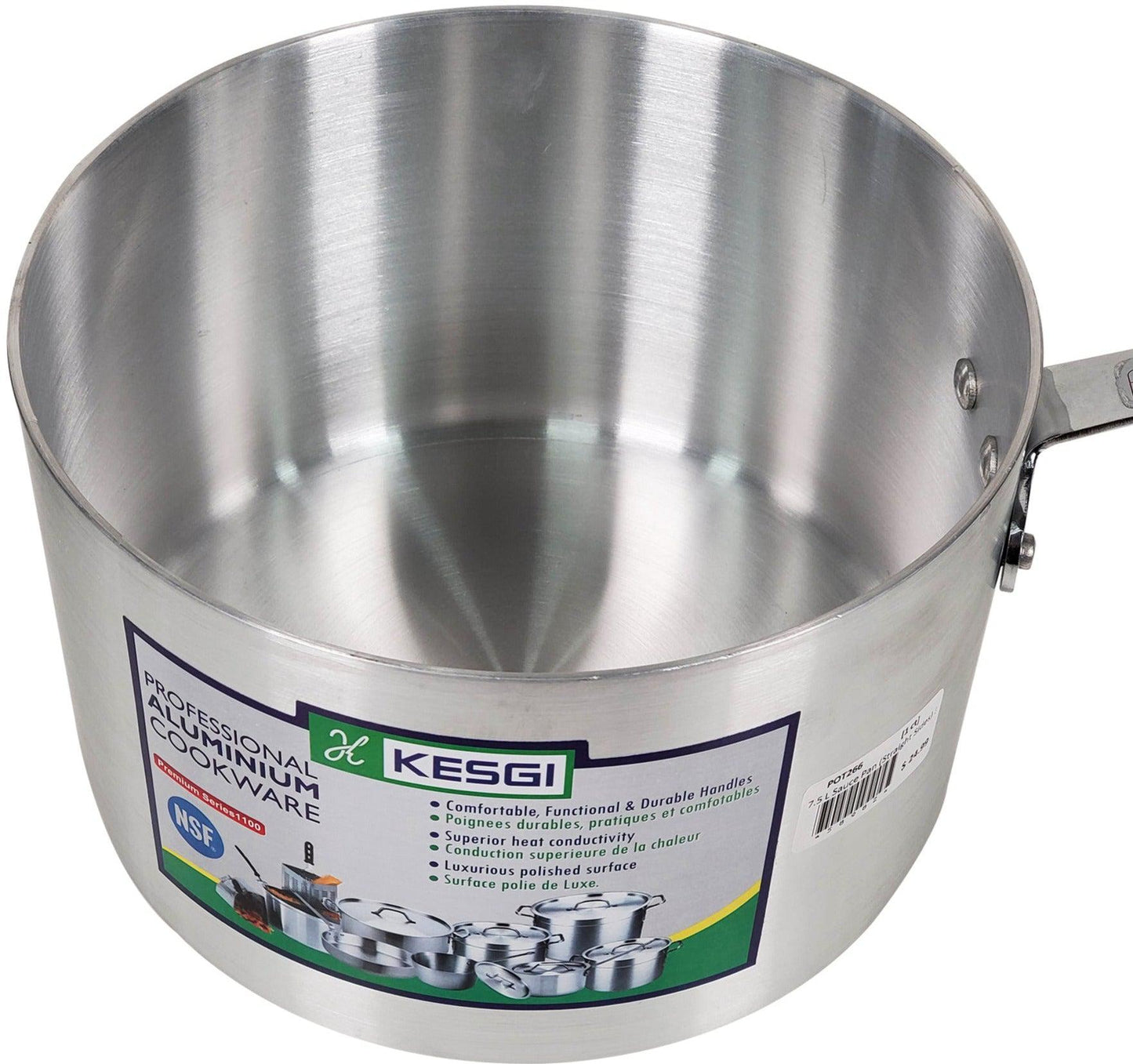 7.5 L Sauce Pan (Straight Sides) 3.5mm 9.5"x6.3"