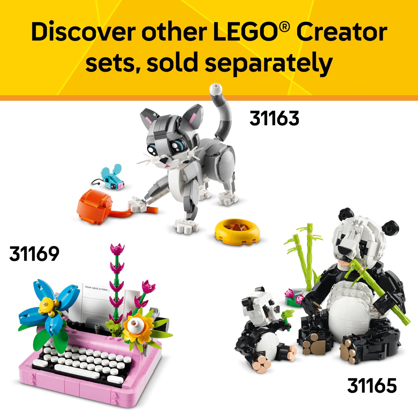LEGO Creator 3 in 1 Cute Bunny Toy - Building Toy for Girls and Boys, Ages 8+ - Gift for Birthdays - W/ 3 Build Options, Bunny, Seal, or Llama - 31162 - Available at All In One Marketplace Canada