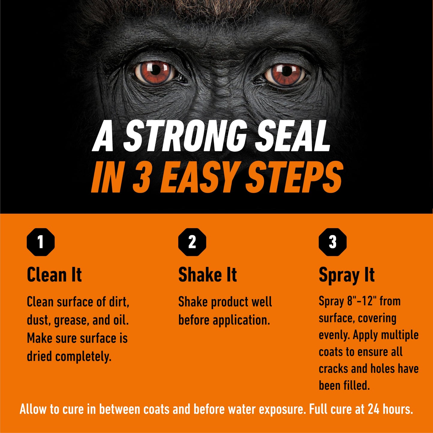 Gorilla Waterproof Patch & Seal Spray, Flexible Rubberized Coating, Seals Out Water Air & Moisture, Stops & Prevents Leaks, White, 14oz/396g, (Pack of 1) π All In One Marketplace Canada