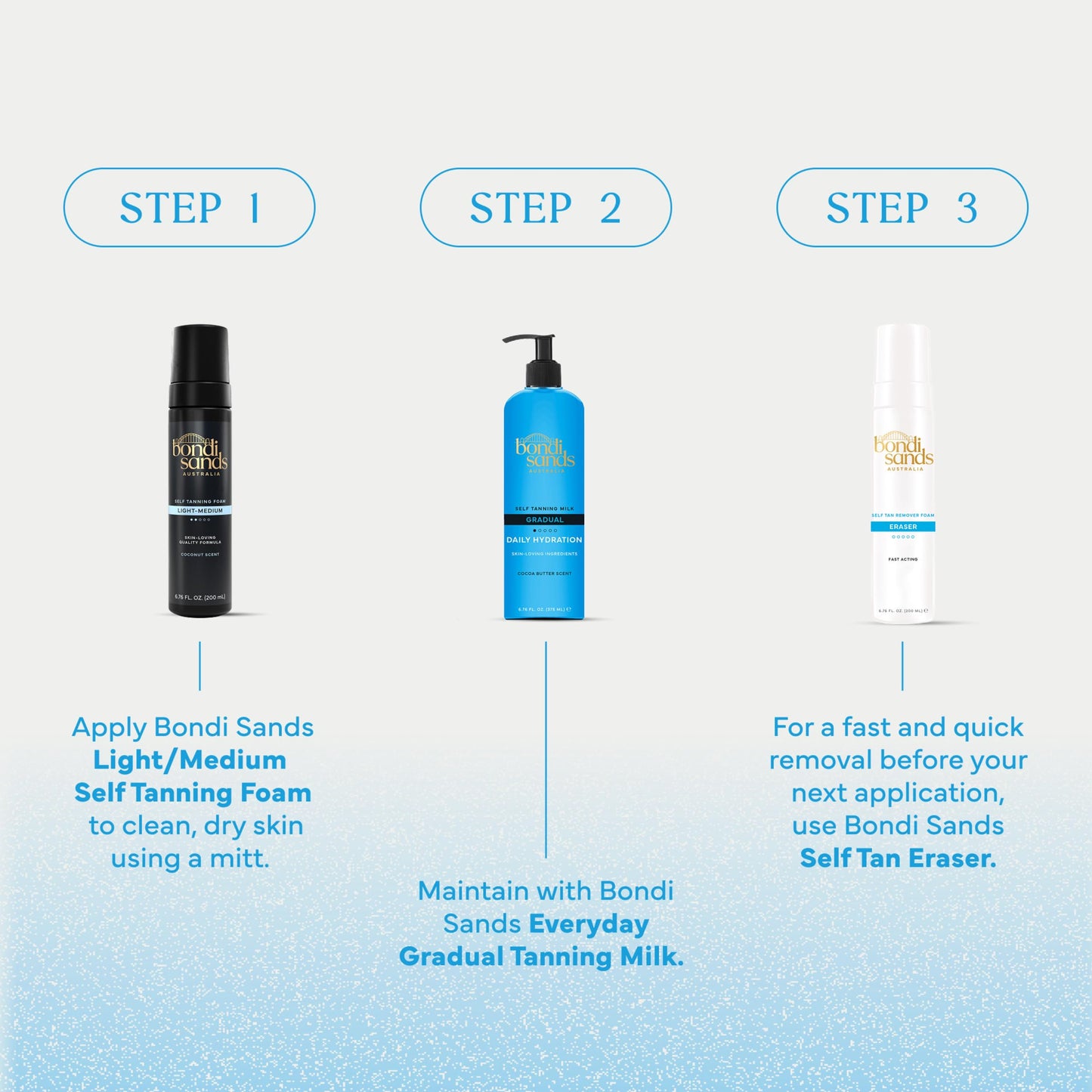 Bondi Sands Self Tanning Foam Light/Medium| Lightweight Self-Tanner Foam Enriched with Aloe Vera | Coconut scent | suitable for fair skin |Streak-Free | Never Orange | Vegan & Cruelty Free (200 mL)