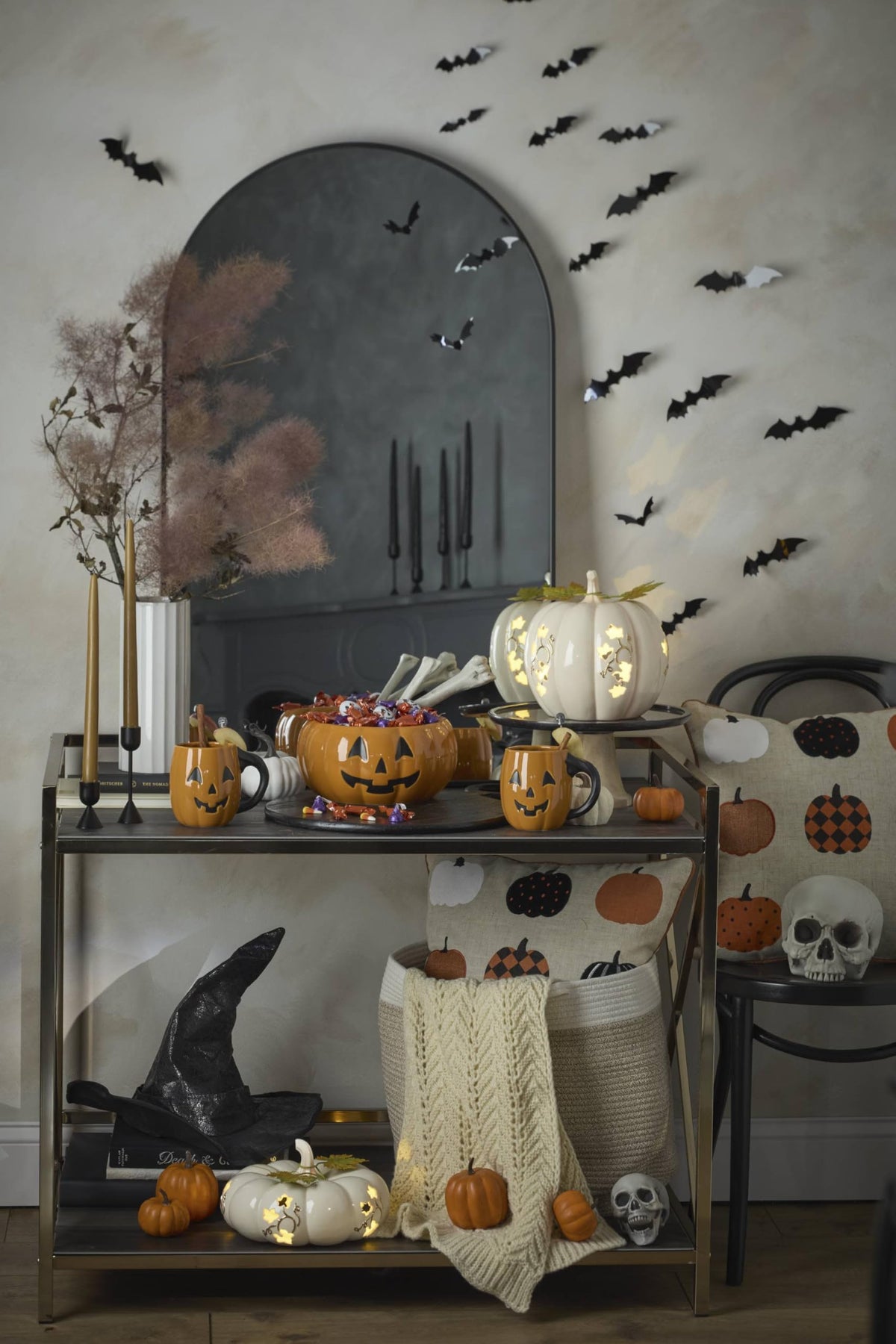 Petite citrouille lumineuse Lenox Harvest, centre de table d'Halloween