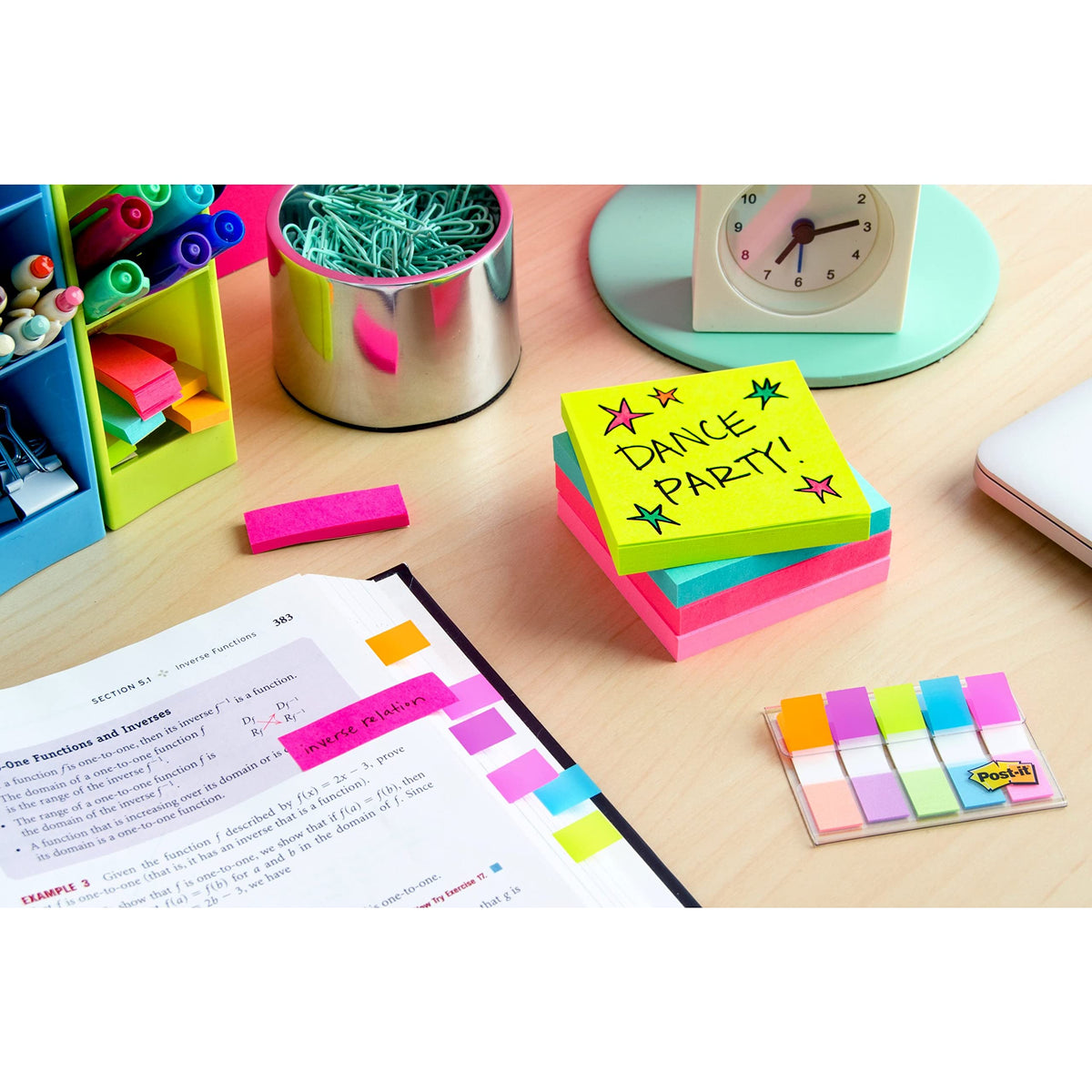 Post-it Super Sticky Notes, 3 x 3 in, Assorted Brights, 24 Pads