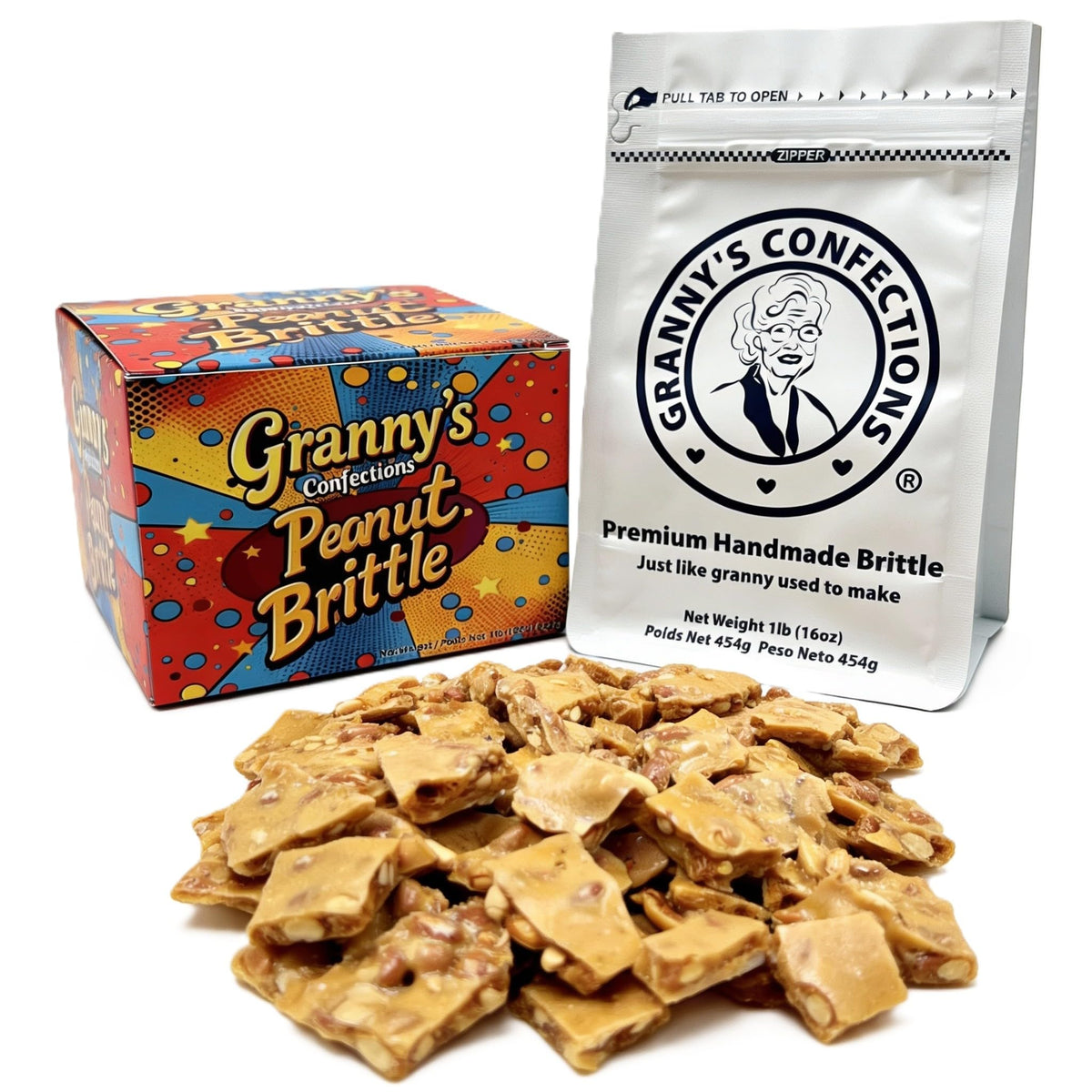 Granny's Confections Old-Fashioned Peanut Brittle - 454g Box - Premium Gourmet Candy 🍁 All In One Marketplace Canada