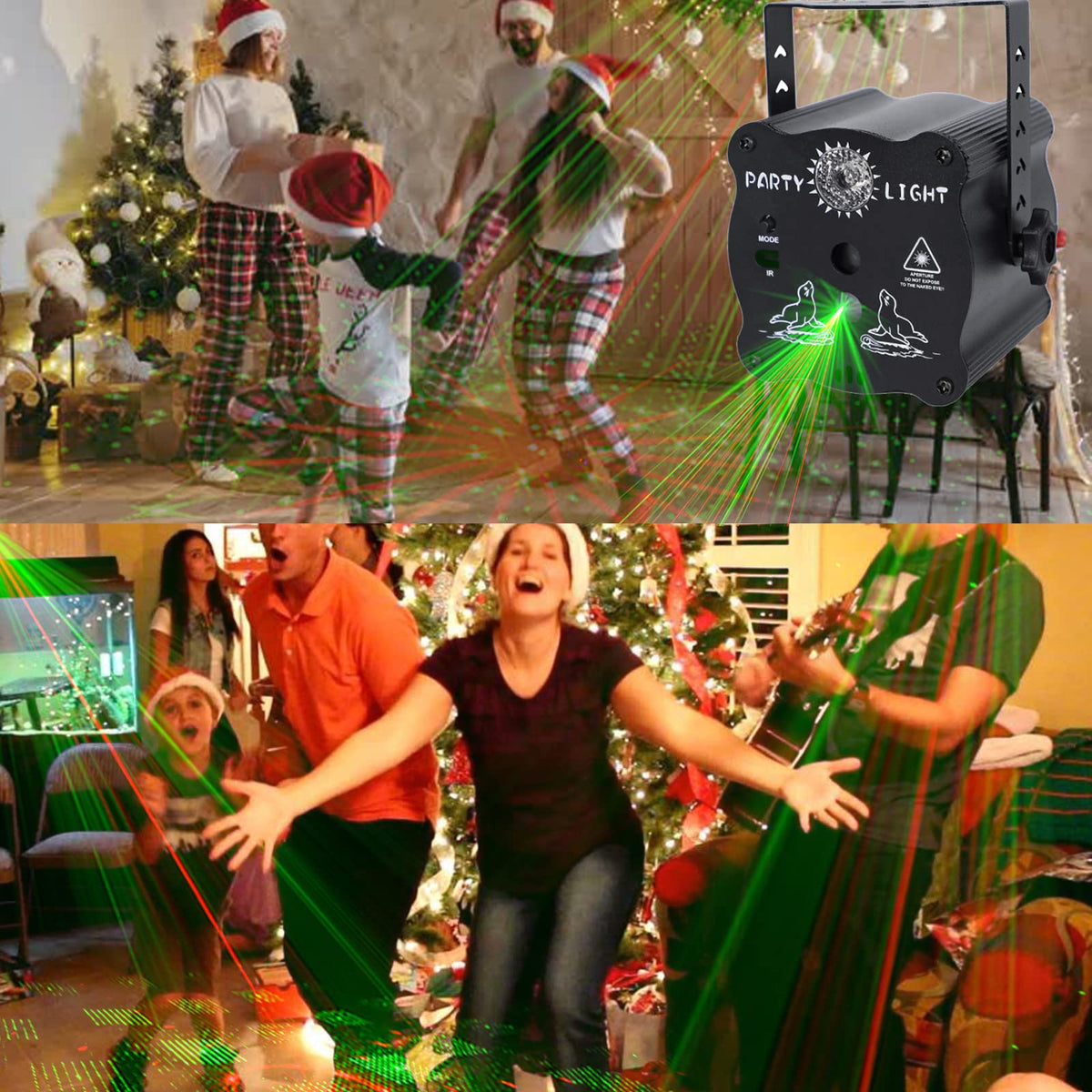 DJ Disco Light, Stage Party Lights, Rechargeable Laser Light Sound Activated RGB Led Flash Strobe Projector with Remote Control for Christmas Karaoke Pub KTV Bar Birthday Wedding 🍁 All In One Marketplace Canada