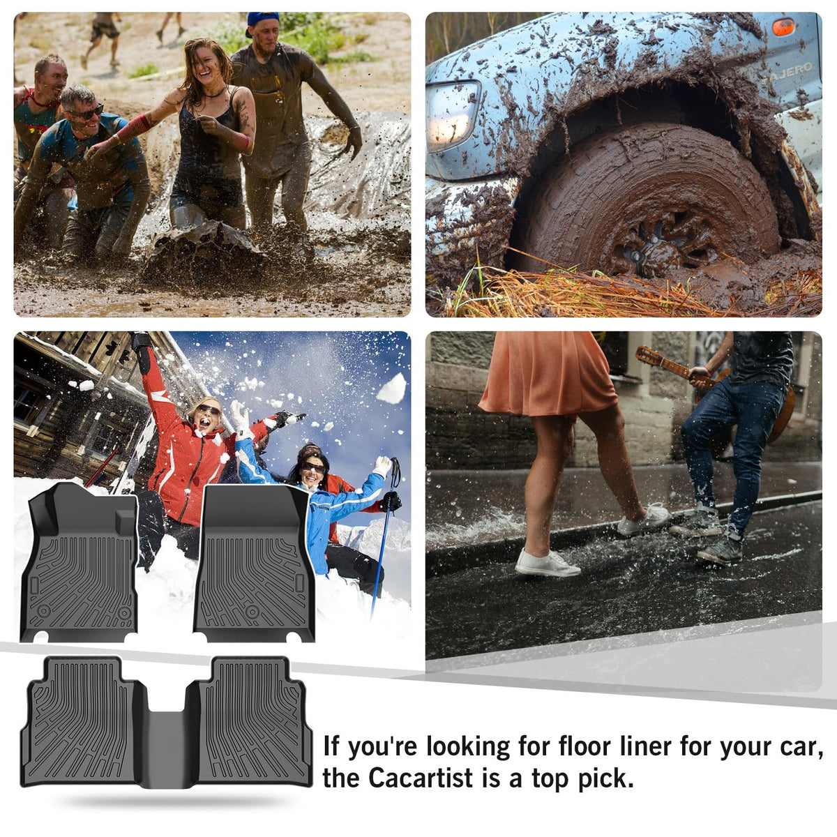 Cacartist Floor Mats Custom Fit for Nissan Kicks 2018-2023 2024 & Kicks Play 2025 Accessories TPE 3D All Weather Floor Liners 1st & 2nd Row Heavy Duty Durable Non-Slip Winter Mats 🍁 All In One Marketplace Canada