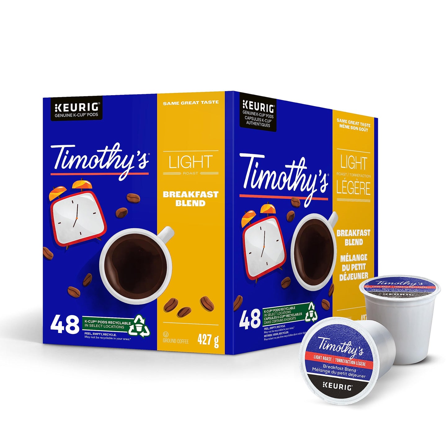 Timothy's Breakfast Blend K-Cup Pods for Keurig – 48 Count Box