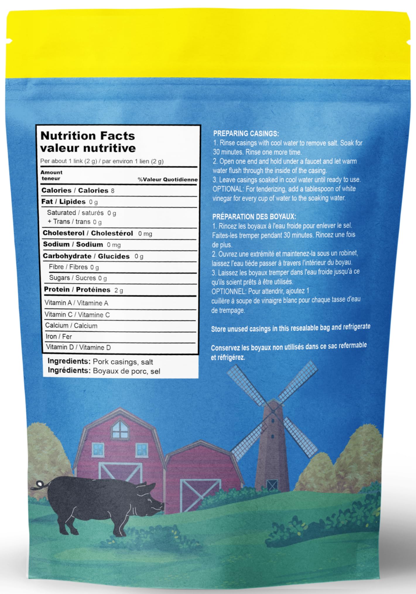 Natural Hog Casing (8oz 227g) | Canadian-Made Premium Sausage Casings