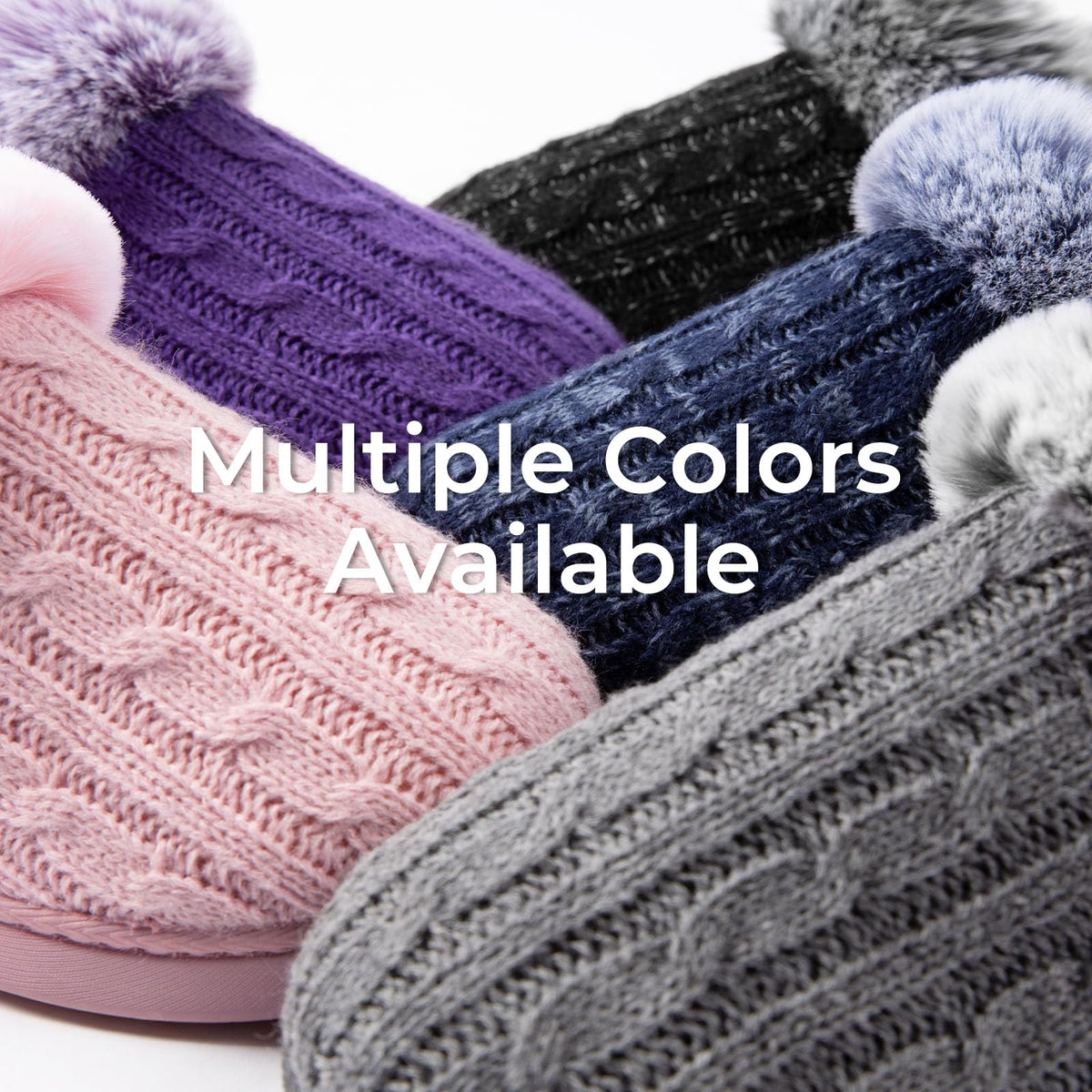 HomeTop Women’s Cable Knit Slippers Warm Fuzzy Indoor Gray, 7-8 US 🍁 All In One Marketplace Canada