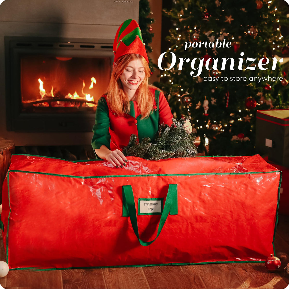 Handy Laundry Christmas Tree Storage Bag – 9 Ft, Heavy Duty, Red 🍁 All In One Marketplace Canada