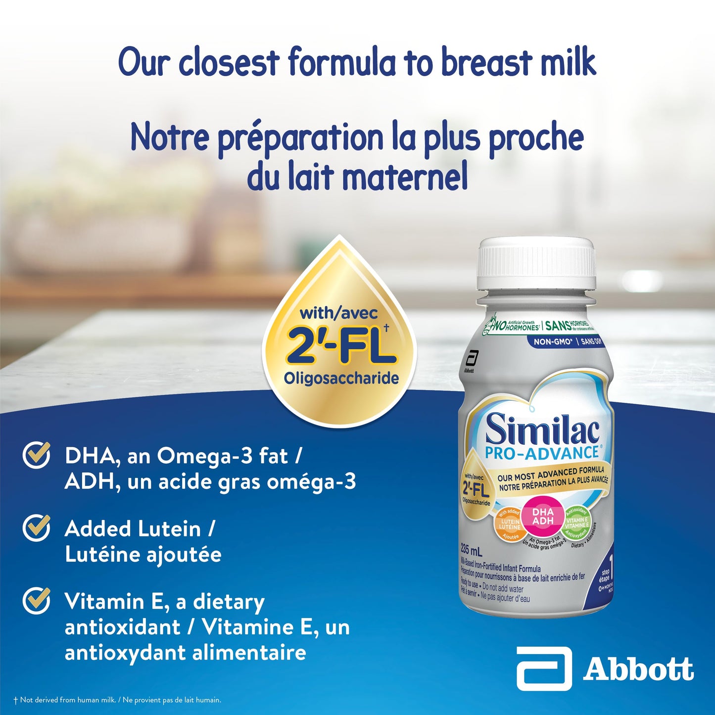 Similac Pro-Advance Step 1 Infant Formula, Closest to Breast Milk with 2'-FL, Ready to Feed, 0+ Months, 16 x 235 mL