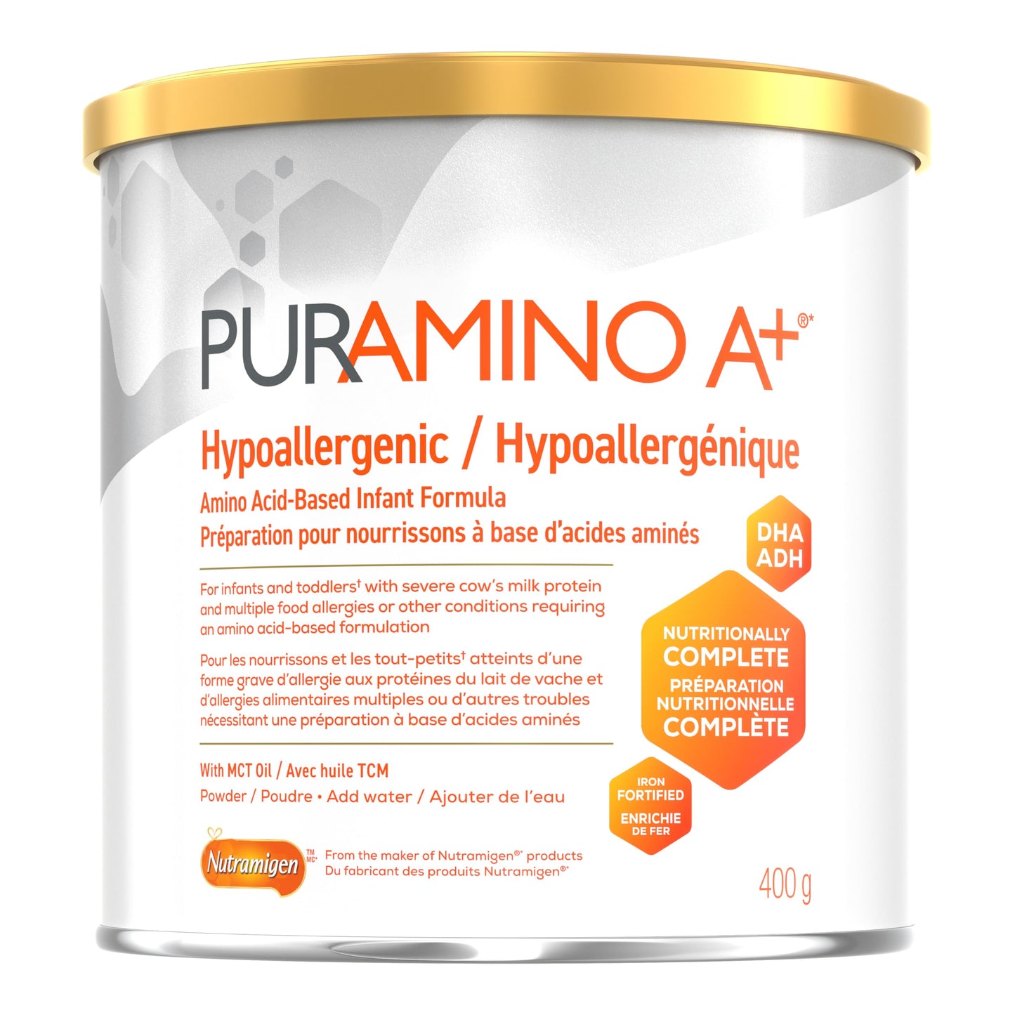 Puramino A+ Hypoallergenic Infant Formula, Powder, 400g Nutramigen