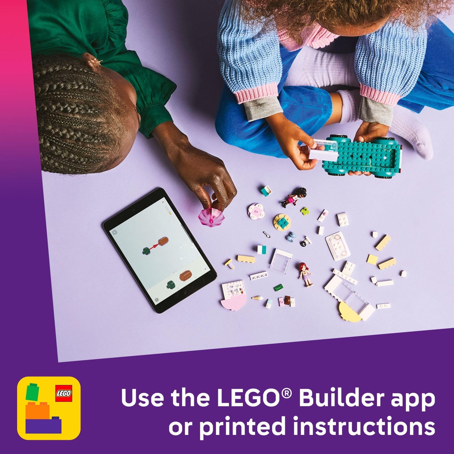 LEGO Friends Heartlake City Ice Cream Truck Toy - Building Toy Pretend Play Set for Kids, Girls and Boys, Ages 4+ - Preschool Building Blocks with 2 Minidolls and Rabbit Figure - 42644 - Available at All In One Marketplace Canada
