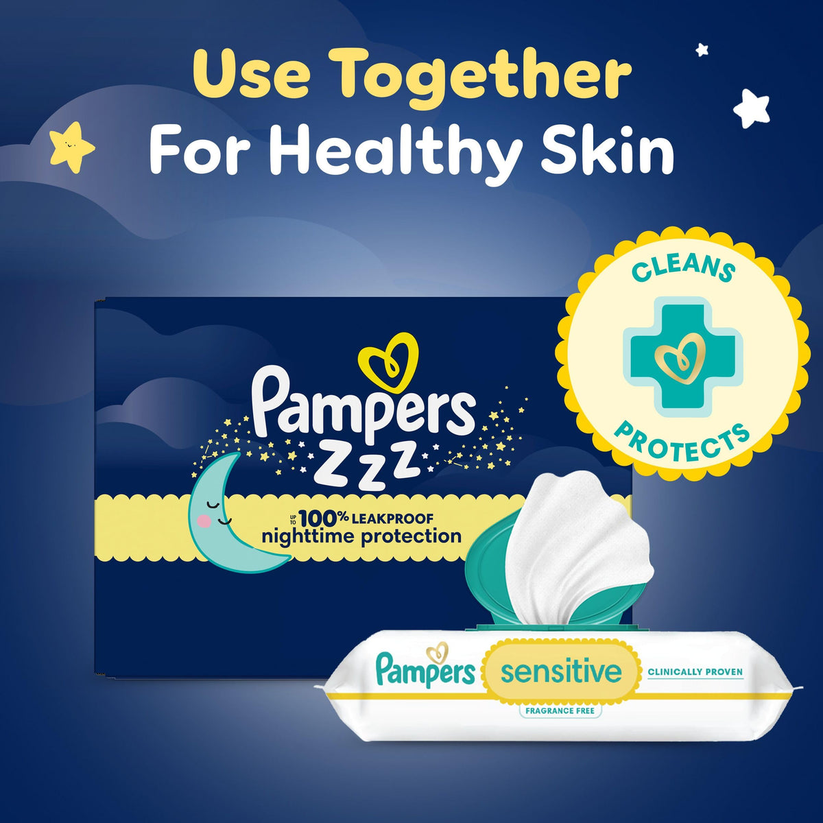 Pampers ZZZ Overnight Diapers, Size 6, Nighttime Protection Disposable Baby Diaper, 1 Pack (Count of 42)