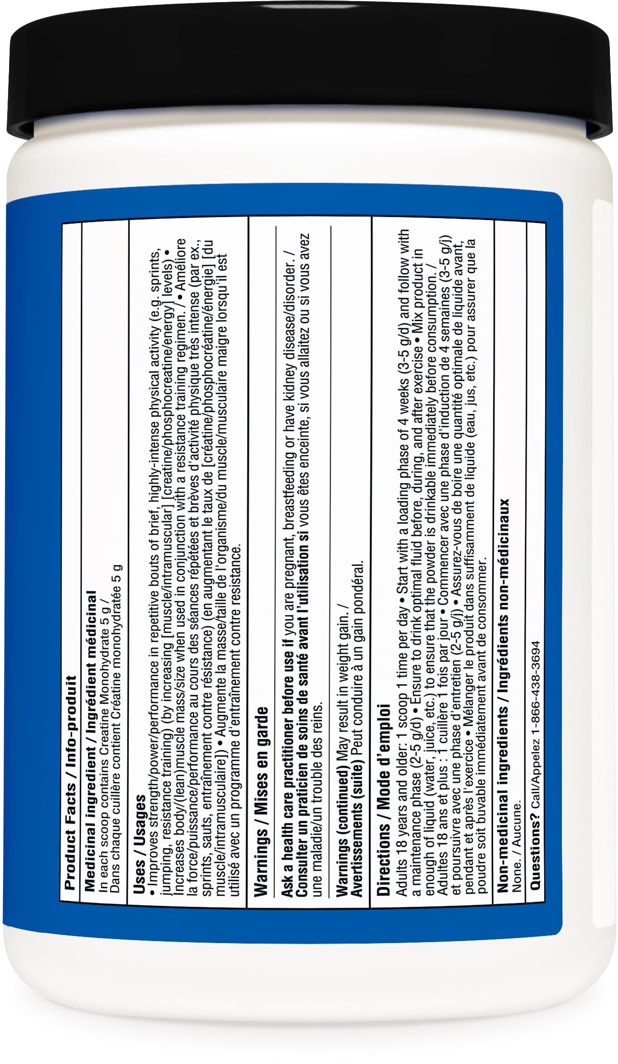 Nutricost Creatine Monohydrate Micronized Powder 500G, 5000mg Per Serv (5g) - 100 Servings, 17.9 Oz - Available at All In One Marketplace Canada