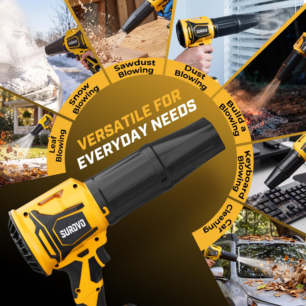 Cordless Leaf Blower Compatible with Dewalt 20V MAX Battery (Bare Tool) 🍁 All In One Marketplace Canada